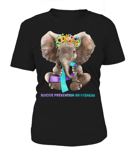 Suicide Prevention Awareness Elephant Tshirts Women's T-Shirt