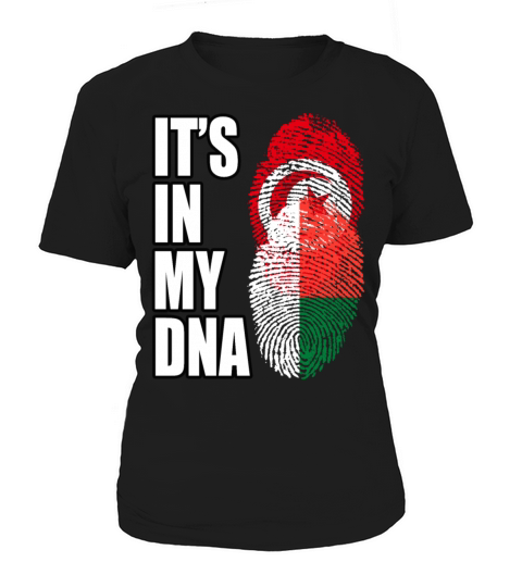 Tunisian And Malagasy Mix Heritage DNA Flag Women's T-Shirt