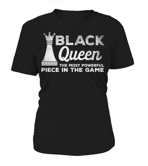 Vintage Black Queen Most Powerful Chess African Am Women's T-Shirt