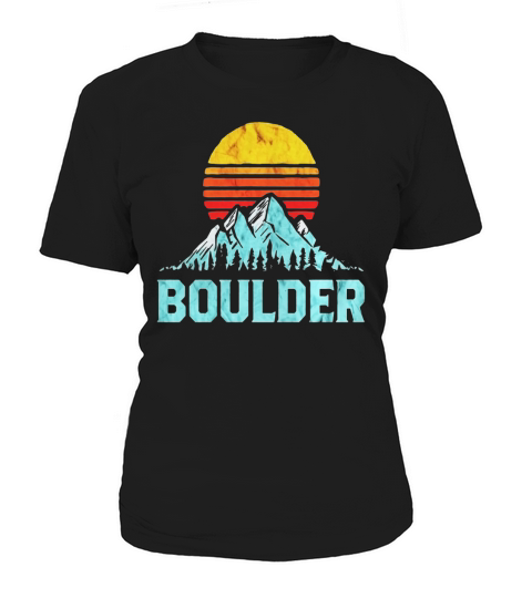 Vintage Boulder, Colorado Retro Distressed Mountains Tee Women's T-Shirt