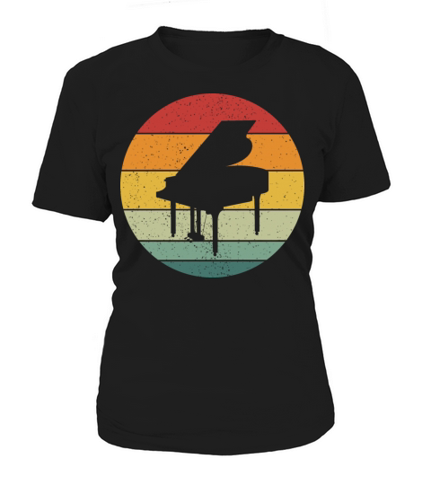 Vintage Retro Grand Classical Piano Vintage Music Women's T-Shirt