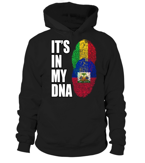 Malian And Haitian Mix Heritage DNA Flag Hoodie Unisex