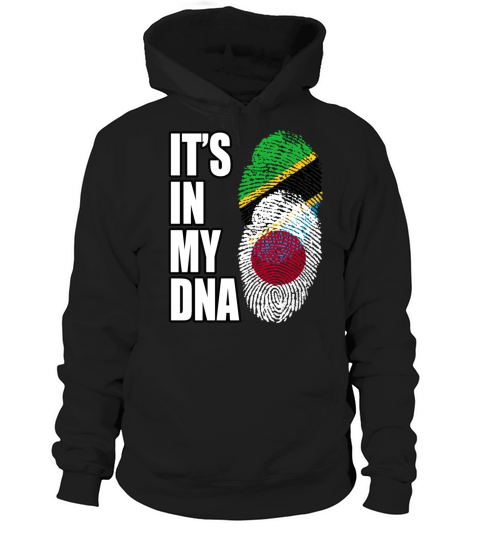 Tanzanian And Japanese Vintage Heritage DNA Flag Hoodie Unisex