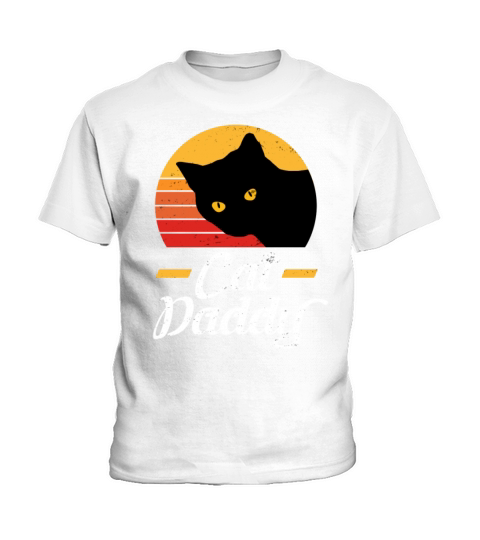 Cat Daddy Vintage Eighties Cat Retro Distressed Kids T-Shirt