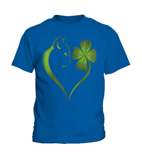 Clover Shamrock Cat Kids T-Shirt