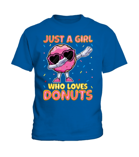 Dabbing Just a Girls Who Loves Donuts - Funny Kids T-Shirt