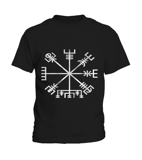 Distressed Icelandic Vegvisir Rune T-Shirt Kids T-Shirt
