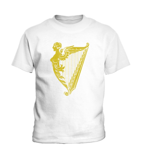 Irish Harp Heraldry - Weathered Gold Kids T-Shirt