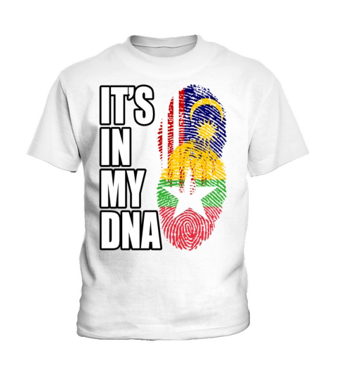 Malaysian And Burmese Mix Heritage DNA Flag Kids T-Shirt