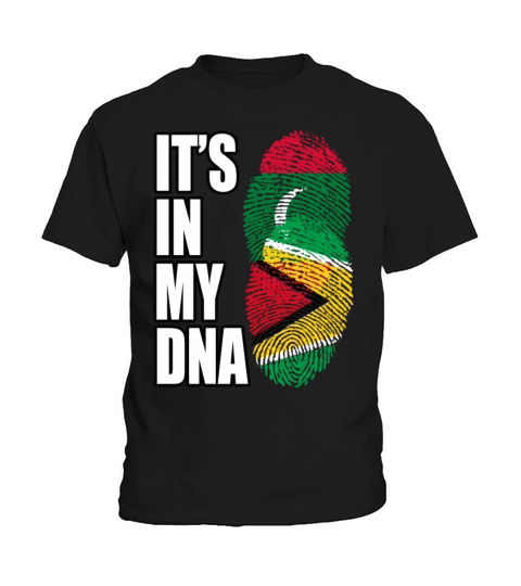 Maldivian And Guyanese Mix Heritage DNA Flag Kids T-Shirt