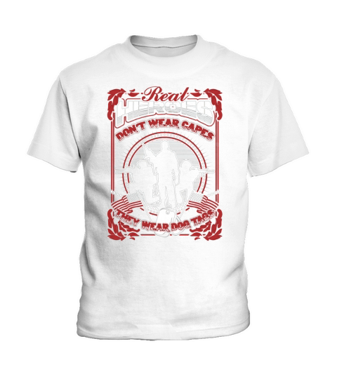Soldier - Real heroes dont wear capes but dog tag T-Shirt Kids T-Shirt