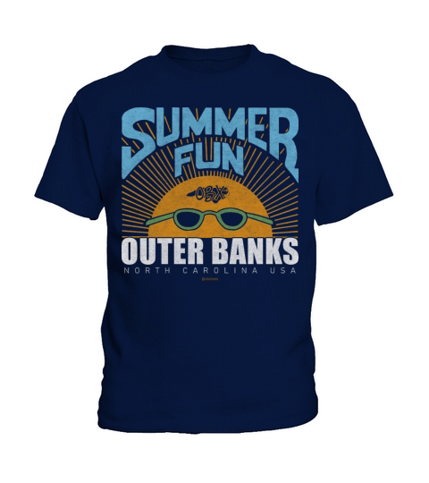 Summer Fun OBX Outer Banks North Carolina Vintage Kids T-Shirt