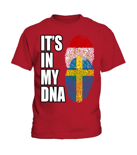 Tajikistani And Swedish Vintage Heritage DNA Flag Kids T-Shirt