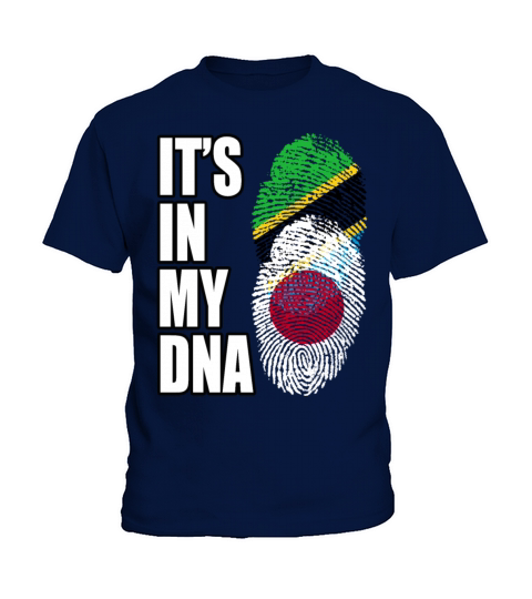 Tanzanian And Japanese Vintage Heritage DNA Flag Kids T-Shirt
