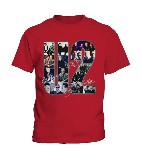 U2 band music signatures shirt Kids T-Shirt