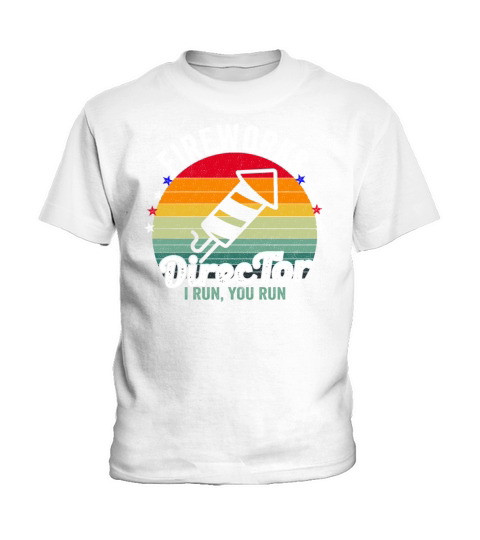 VINTAGE Fireworks Director If I Run You Run Kids T-Shirt