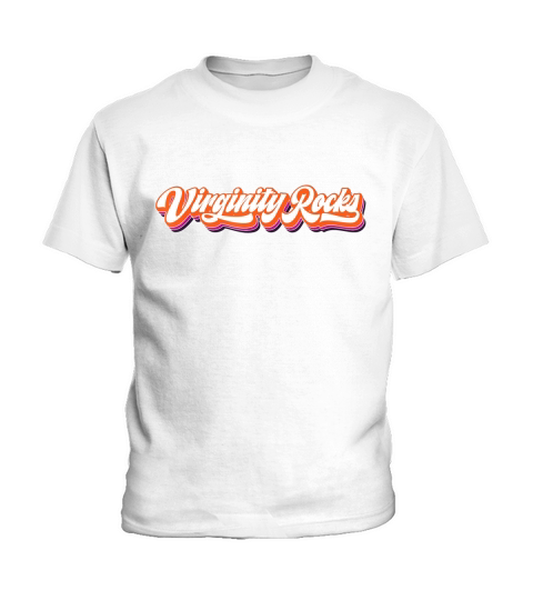 Virginity Rocks Retro Vintage 70s Style Kids T-Shirt