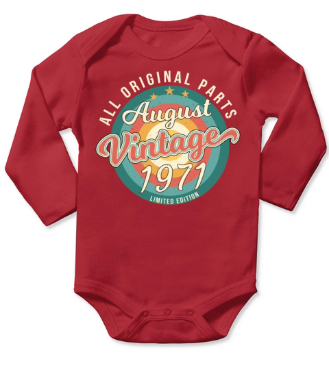 1971 August Everything Original Long Sleeve Baby One-Piece
