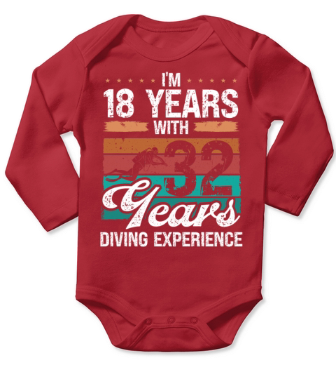 50 Year Old Scuba Diver 32 Years 50th Birthday Long Sleeve Baby One-Piece