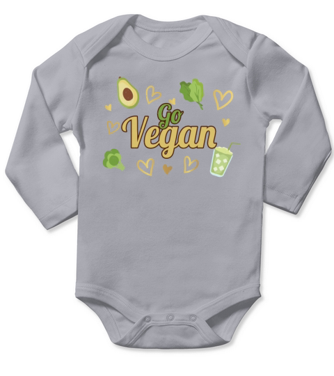 Avocado Heart Vegetable Vegetarian Go Vegan Long Sleeve Baby One-Piece
