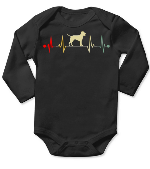 Catahoula Leopard Dog Heartbeat Vintage Gift Long Sleeve Baby One-Piece