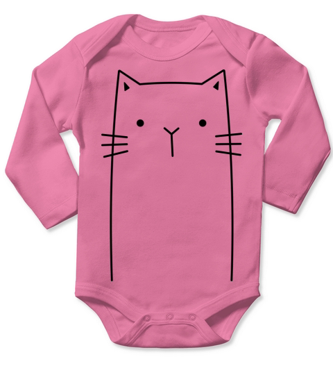 cute cat gift idea Long Sleeve Baby One-Piece