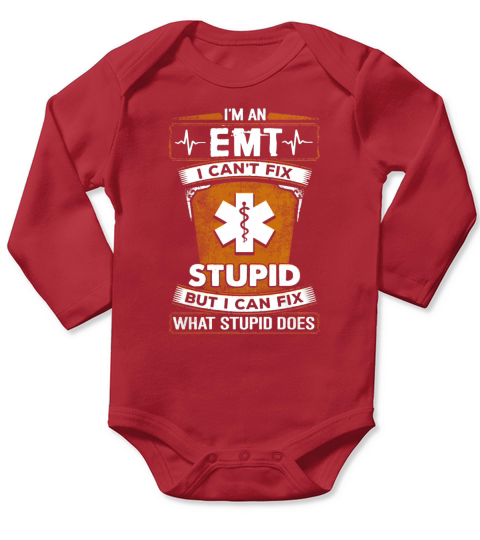 EMT - Shirt - Hot Shirt Long Sleeve Baby One-Piece