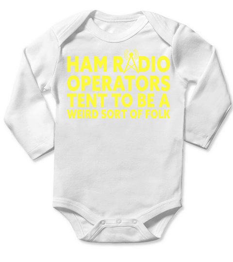 Funny Ham Radio Operators Amateur Radio Long Sleeve Baby One-Piece