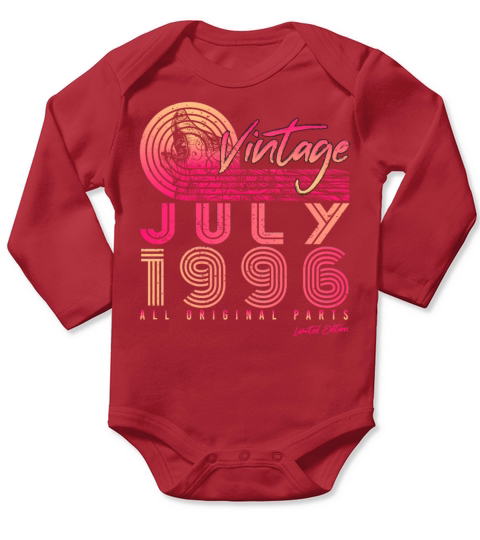 Gift Idea For July 1996 Long Sleeve Baby One-Piece