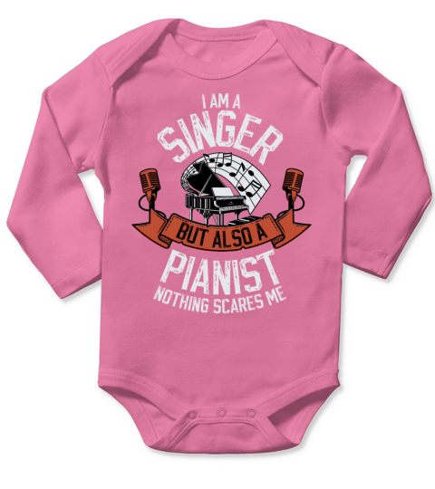 gift singer pianist grand piano Long Sleeve Baby One-Piece