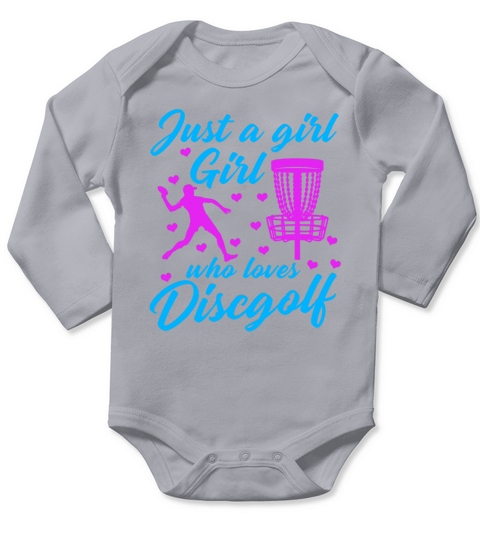 Girl Who Loves Disc Golf Vintage Ultimate Frisbee Long Sleeve Baby One-Piece