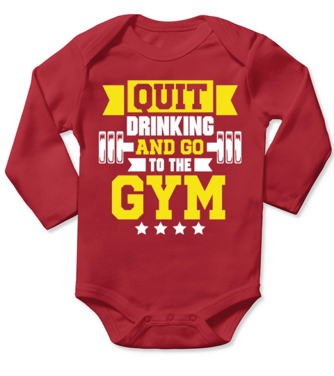 Go to the Gym Funny Gym Workout Fitness Weightlift Long Sleeve Baby One-Piece