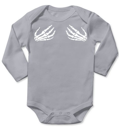 Good Trouble Kelly Skeleton Hands On Boobs Tank Long Sleeve Baby One-Piece