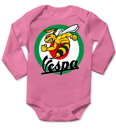 ITALIA VESPA SCOOTER T SHIRT Long Sleeve Baby One-Piece