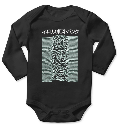Japanese Joy Division Unknown Pleasures Pulsar Art Long Sleeve Baby One-Piece