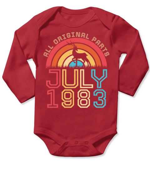 July 1983 Vintage Long Sleeve Baby One-Piece
