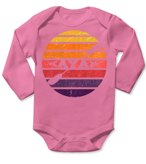 Kayak Kayaking Paddle Canoe Canoeing Gift Idea Long Sleeve Baby One-Piece
