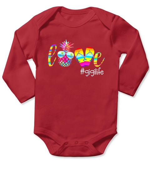 Love gigi life flip flop Long Sleeve Baby One-Piece