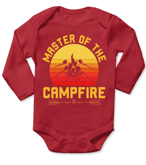Master Of The Campfire Funny Camping Trailer Sunse Long Sleeve Baby One-Piece
