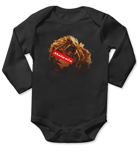 Melanin Beautiful Afro Black Girl TShirt Civil Rights Lives Long Sleeve Baby One-Piece
