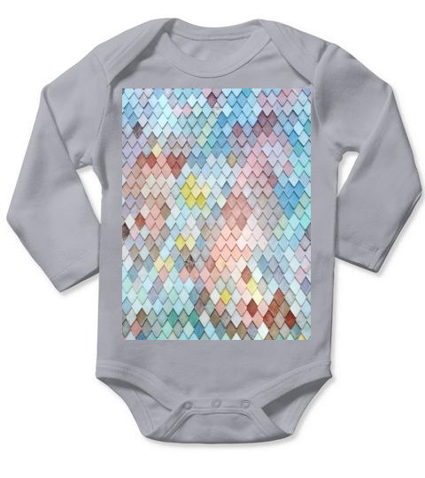 multicolored pattern Long Sleeve Baby One-Piece