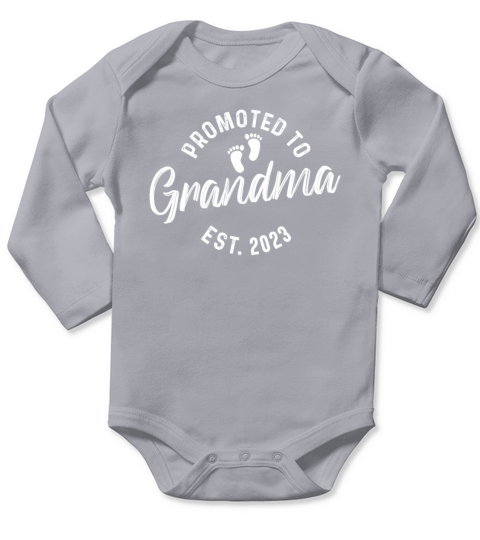 Promoted To Grandma 2023 Long Sleeve Baby One-Piece