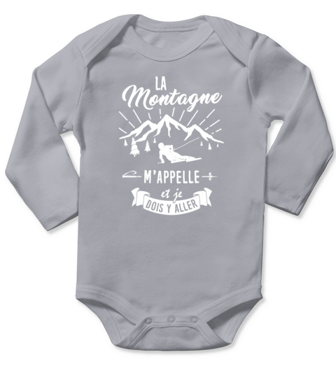 Ski La Montagne MAppelle Mountain Gift for Men Women Long Sleeve Baby One-Piece