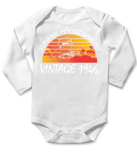 Summer Forest Vintage 1946 Long Sleeve Baby One-Piece