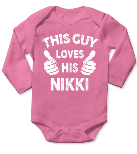 This Guy Loves His Nikki Long Sleeve Baby One-Piece