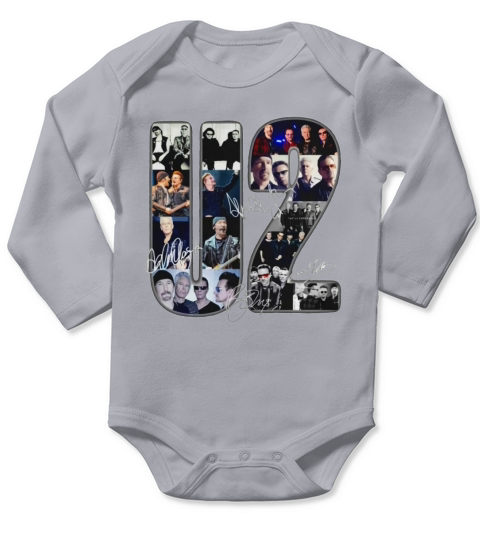 U2 band music signatures shirt Long Sleeve Baby One-Piece