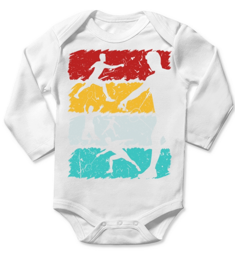 Vintage Badminton Player Men Women Badminton Long Sleeve Baby One-Piece