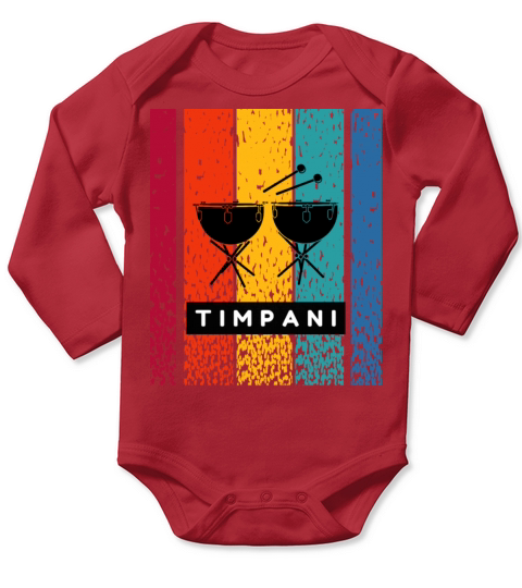 VINTAGE TIMPANI PLAYER MUSIC Long Sleeve Baby One-Piece