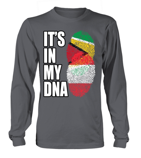 Guyanese And Austrian Mix Heritage DNA Flag Long sleeved Unisex