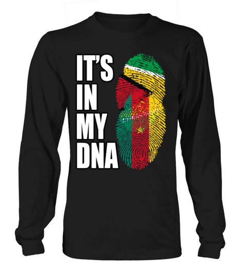 Guyanese And Cameroonian Mix Heritage DNA Flag Long sleeved Unisex